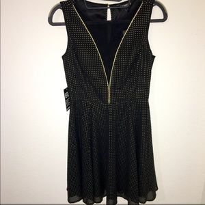 Black and Gold Studded Express Dress